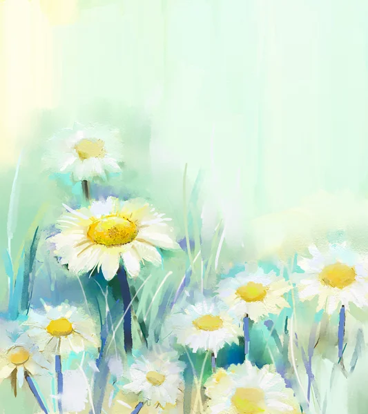 Daisy flowers.Abstract pintura de flores — Fotografia de Stock