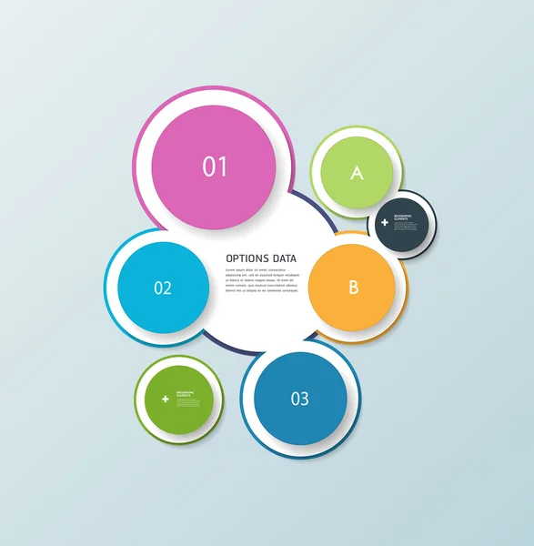 Minimal Infographic circle label design — Stock Vector