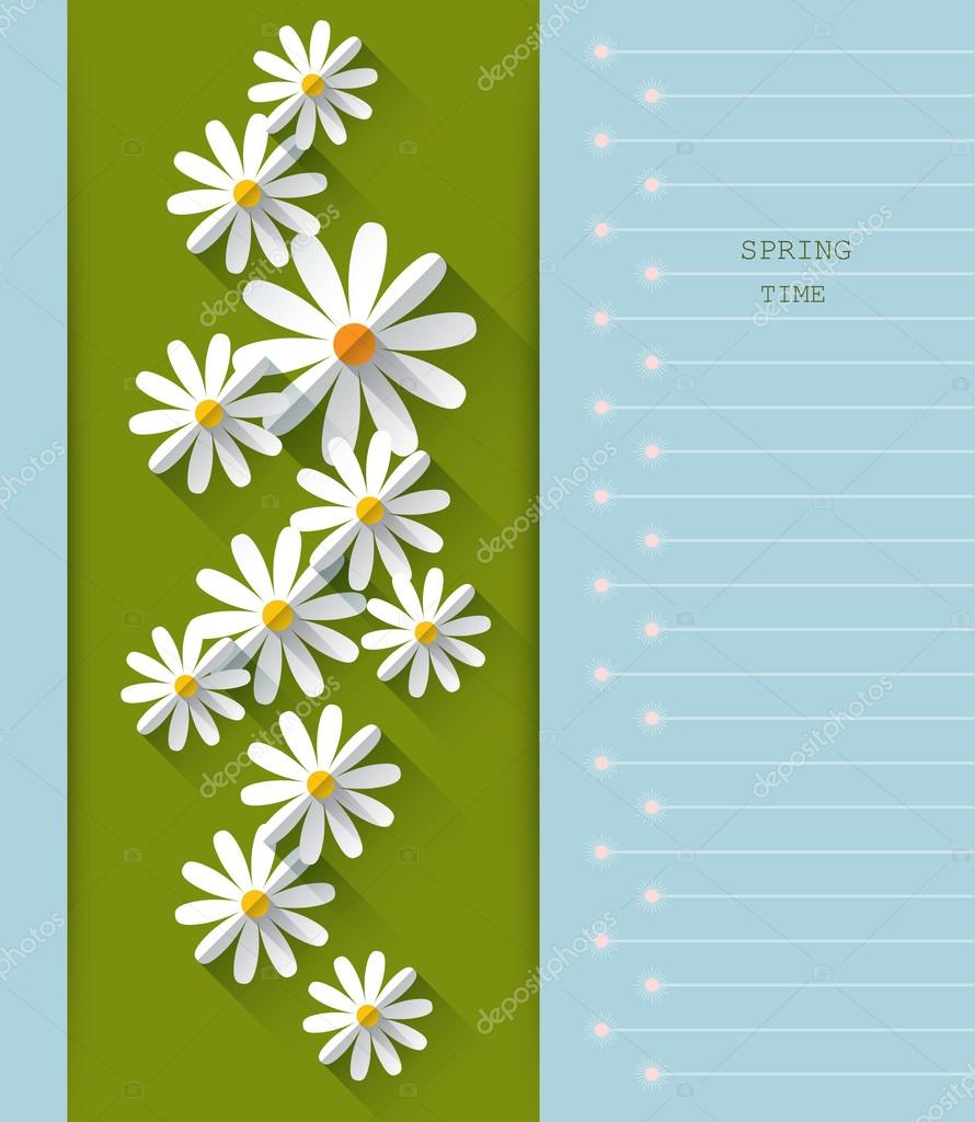 Abstract spring background with paper flowers Stock Vector by Β©Nongkran ...