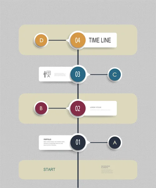 En az infographics zaman içini kaplamak çizmek — Stok Vektör