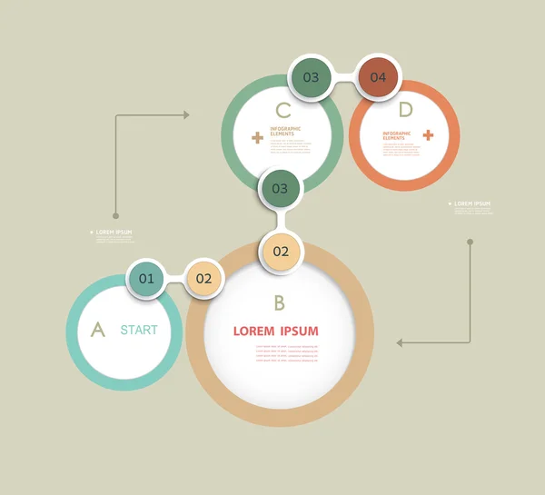 Templat desain elemen Infografis Sederhana - Stok Vektor