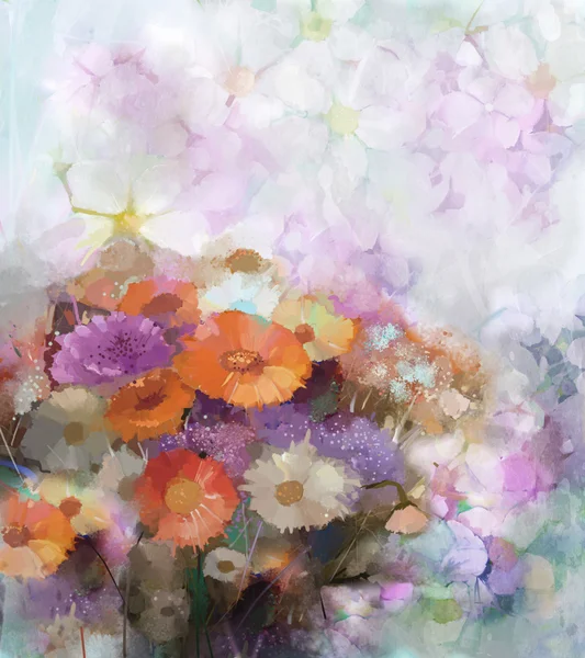 Flower oil painting — Stock Photo, Image