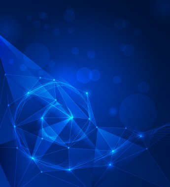 Soyut fütüristik - moleküller ve dalga dijital teknoloji