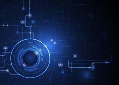 Vektör illüstrasyon soyut fütüristik devre kartı