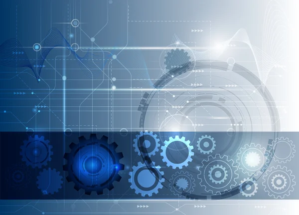 Vektör illüstrasyon soyut fütüristik devre kartı