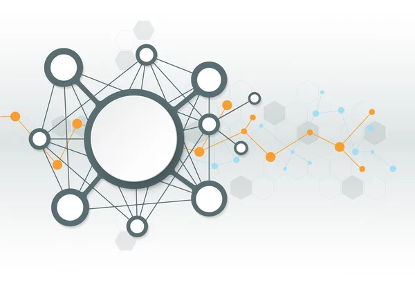 Astratto futuristico - Tecnologia delle molecole — Vettoriale Stock