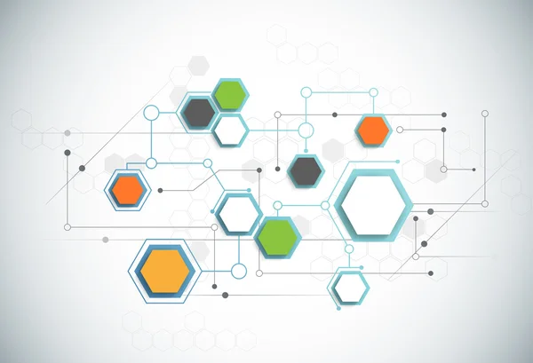 Resumen futurista - Fondo de tecnología de moléculas — Vector de stock