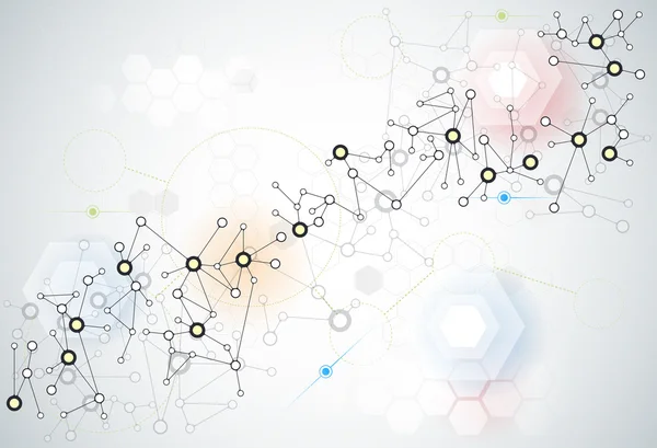 Resumen futurista - Fondo de tecnología de moléculas. Ilustración Concepto de tecnología digital de diseño vectorial. Espacio en blanco para su diseño — Archivo Imágenes Vectoriales