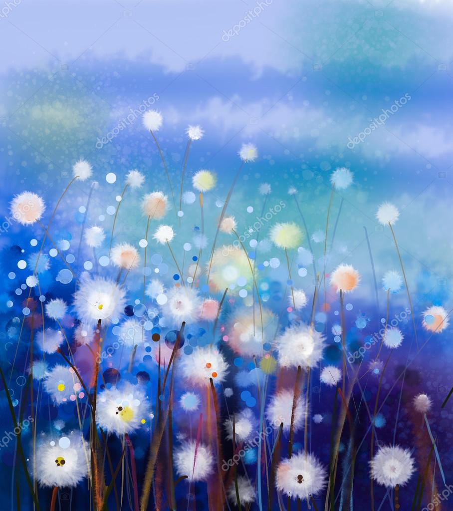 Dandelion Field Painting
