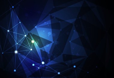 Illustration Vector Abstract futuristic - Molecules technology background