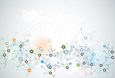 Abstract futuristic - Molecules technology background. Illustration Vector design