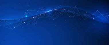 Vektör dijital veri, molekül arkaplan. Big Data, yüksek teknoloji, ışık çizgisi tasarımı. İllüstrasyon modern ağ veri sistemi, siber alan, iletişim interneti, geleceksel bağlantı kavramı