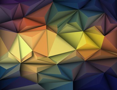 Vector illustration Abstract 3D Geometric, Polygonal, Triangle shape clipart