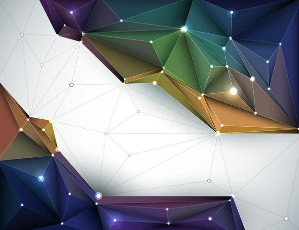 Vektorové ilustrace abstraktní 3d geometrický, polygonální, trojúhelníkový tvar. Prázdného prostoru pro obsah — Stockový vektor