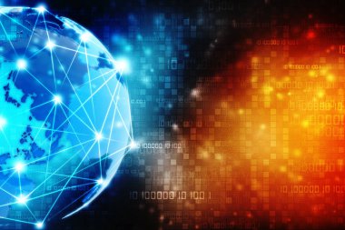 Dijital Soyut Teknoloji Arkaplanı, Fütürist Arkaplan, Siber Uzay Kavramı