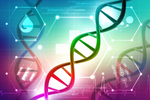 Darstellung Der Dna Struktur Hintergrund Der Medizintechnik — Stockfoto