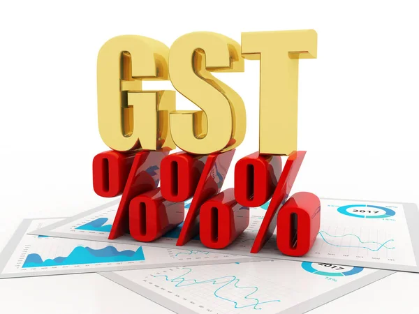 Ilustração Gst Tax Índia Concept Background — Fotografia de Stock