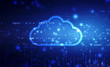 Bulut hesaplama, Bulut Hesaplama Konsepti, Veri tabanı teknolojisi internet kavramının 2d illüstrasyonu