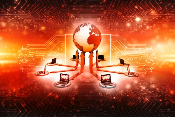 3d görüntüleme Bilgisayar ağı, Globe ile bilgisayar ağı, İnternet İletişim arkaplanı