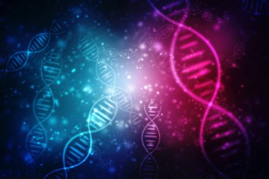 DNA yapısı, soyut tıbbi ve sağlık geçmişi, soyut teknoloji bilim konsepti yüksek teknoloji mavi arka planda DNA fütüristik 