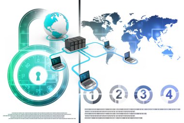 3d görüntüleme Bilgisayar ağı, sunuculu bilgisayar ağı, İnternet İletişim arkaplanı