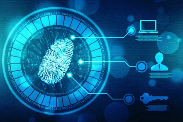 Cyber Ασφάλεια Και Ψηφιακές Γραμμές Αφηρημένα Δακτυλικά Αποτυπώματα Αφηρημένη Έννοια — Φωτογραφία Αρχείου