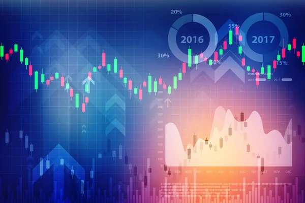 創造的な青い外国為替チャート 投資と金融の概念 株式市場のチャート ビジネスグラフの背景 財務の背景 — ストック写真