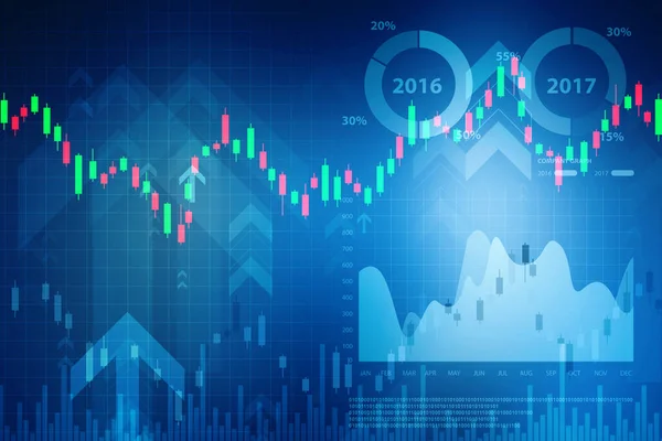 創造的な青い外国為替チャート 投資と金融の概念 株式市場のチャート ビジネスグラフの背景 財務の背景 — ストック写真