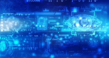 Dijital Soyut Teknoloji Arkaplanı, 2D İllüstrasyon Soyut Elektronik Devre Teknolojisi Arkaplanı