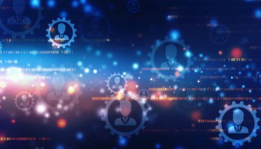 Business Network Concept Background, Social Networks and interaction concept, Digital Abstract Technology background, Social link and network background
