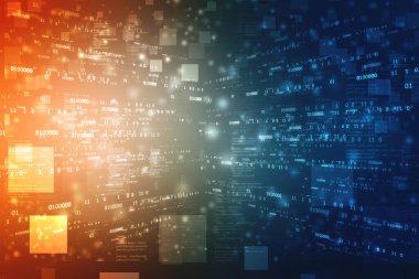 İkili Kod Arkaplan, Dijital Soyut Teknoloji arka planı, teknoloji arka planında ikili kod formatında bir ve sıfır numaralı metin akışı. Dijital Soyut Teknoloji arkaplanı