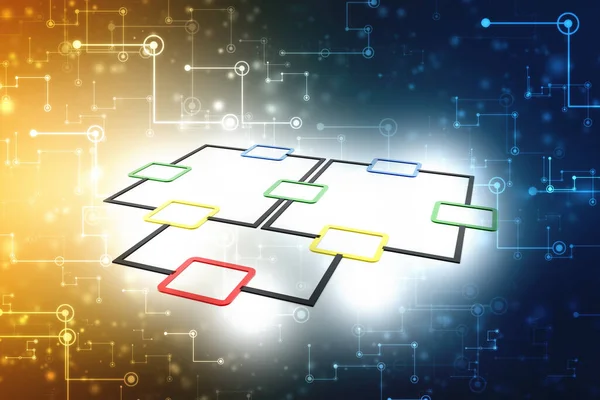 flow chart diagram, planning. Business Flow Chart. 3d render