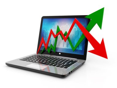 Bilgisayarlı 3d enflasyon ve deflasyon grafiği