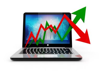 Bilgisayarlı 3d enflasyon ve deflasyon grafiği