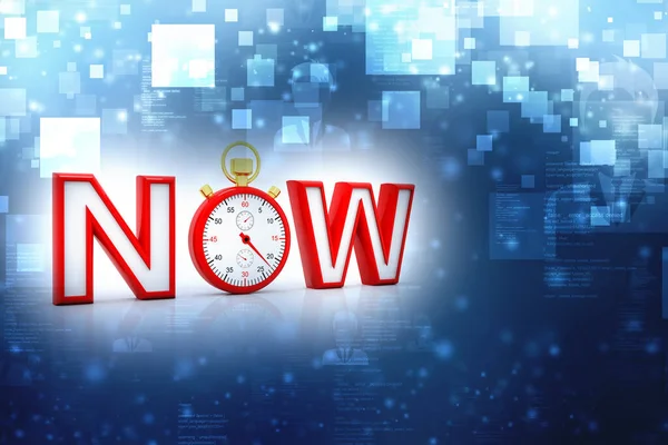 Now stop watch in digital background, Business Deadline or Countdown Concept. 3d render