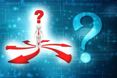 Üç boyutlu insanlar, insan, insan ve ok. Seçim, İş Seçimi konsepti