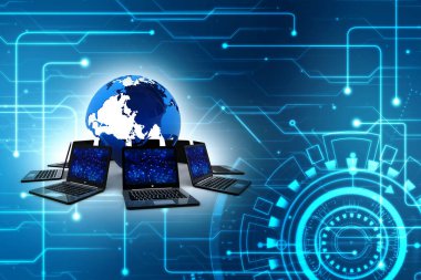 3d görüntüleme Bilgisayar ağı, İnternet İletişim arkaplanı olan Bilgisayar ağı