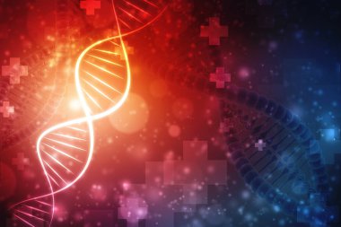DNA yapısı, soyut tıbbi ve sağlık geçmişi, soyut teknoloji bilim konsepti yüksek teknoloji mavi arka planda DNA fütüristik 