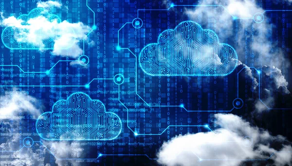 2d illustration of  Cloud computing, Cloud computing and Big data concept, Cloud computing technology internet concept background