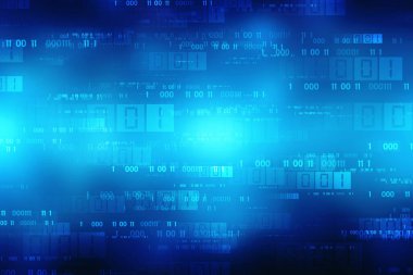 İnternet ikili veri kodu hesaplama veya iletim süreci, İnternet veri iletimi, İkili Kod Arkaplanı, Dijital Soyut Teknoloji arkaplanı