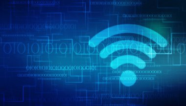 2d illüstrasyon WiFi sembolü işareti, WiFi İnternet Ağ Bağlantısı Arkaplanı