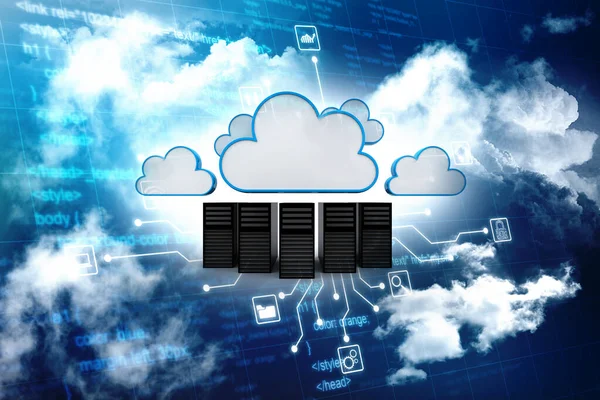 Rendering Conceito Computação Nuvem Cloud Internet Technology Concept Background Cloud — Fotografia de Stock