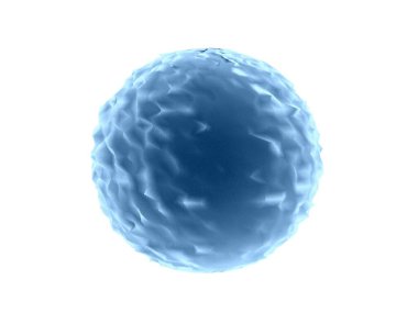 Bakteri, virüs, beyaz zemin içerisindeki hücre 3B oluşturma