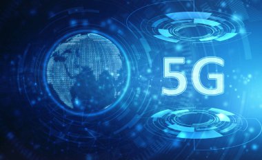 5G internet ağı konsepti, 5. nesil internet, 5G kablosuz ve yüksek hızlı bağlantı