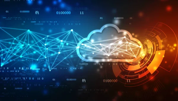 Cloud Computing Technologie Internet Konzept Innovationsnetzwerk Hintergrund Futuristische Und Technologie — Stockfoto