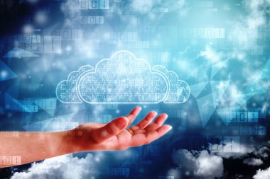 Bulut hesaplama teknolojisi internet konsepti, yenilikçi ağ arka planı, gelecekçi ve teknoloji arka planı