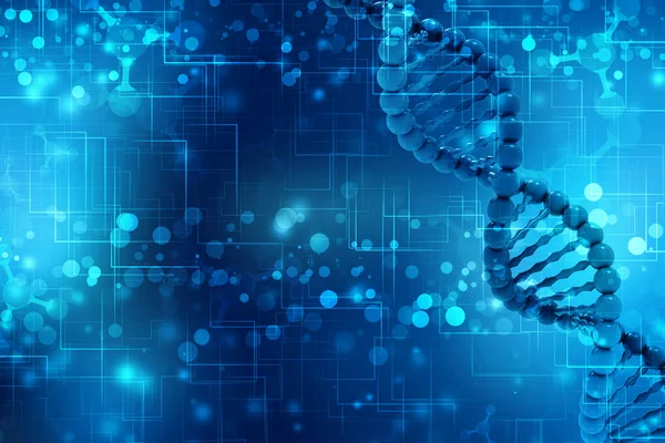 Concept Van Biochemie Met Dna Structuur Geïsoleerd Witte Achtergrond Medische — Stockfoto