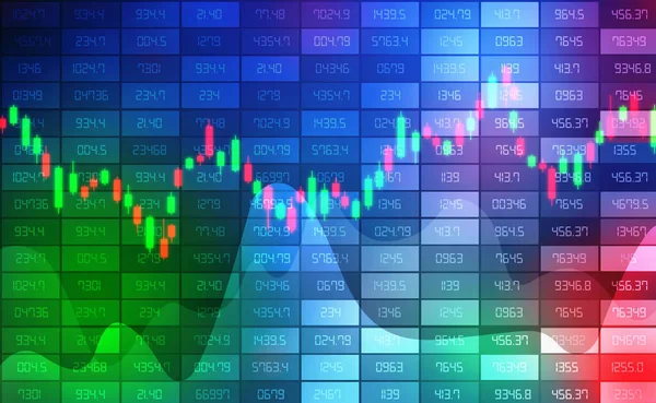 Gráfico Bursátil Financiero Sobre Tecnología Fondo Abstracto Fondo Pantalla Gráfico —  Fotos de Stock