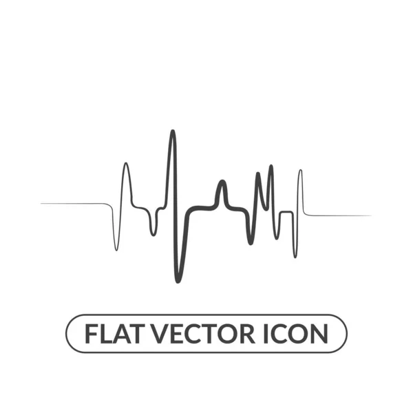 Szívmonitor Elektrokardiogram Ekg Vagy Ekg Izolált Fehér Alapon Pulzusszám Grafikon — Stock Vector