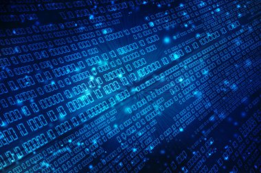 İkili Kod Arkaplan, Dijital Soyut Teknoloji arka planı, teknoloji arka planında ikili kod formatında bir ve sıfır numaralı metin akışı. Dijital Soyut Teknoloji arkaplanı